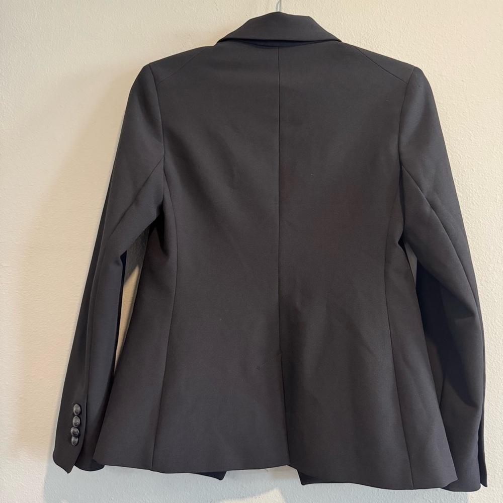 Express Black Supersoft Twill Stretch Blazer Jacket Double Breasted XS - Picture 2 of 7